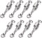 Locking Magnetic Clasps for Jewelry Easy Necklace Clasp 8PCS Silver